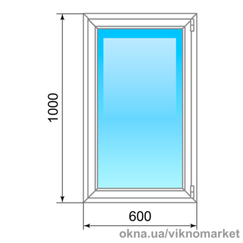 Вікно Decco 60 600x1000