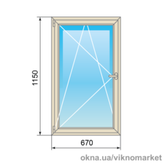 Окно Salamander Streamline Cream 670x1150