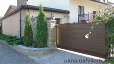 Стильные въездные ворота 4000 * 1700