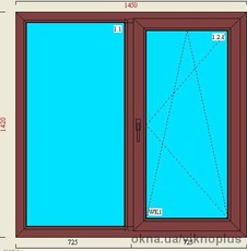 Тёплое окно LUX 1450*1420