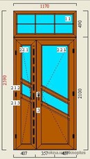 Входные двери SOFTLINE AD DV 120. 1170*2590