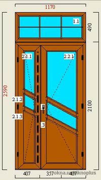 Входные двери SOFTLINE AD DV 120. 1170*2590
