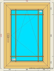 Окно из профильной системы VEKA SOFTLINE LUX 750*1050
