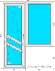 Балконный блок Elite plus (Swingline) 2150*1600