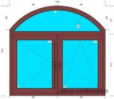 Высококачественное и очень тёплое арочное окно в частный дом. 1600*1500.