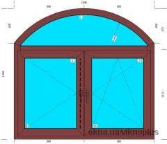 Высококачественное и очень тёплое арочное окно в частный дом. 1600*1500.