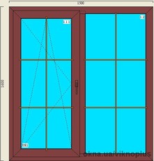 энергоэффективное окно серии REVOLUTION 1500*1600