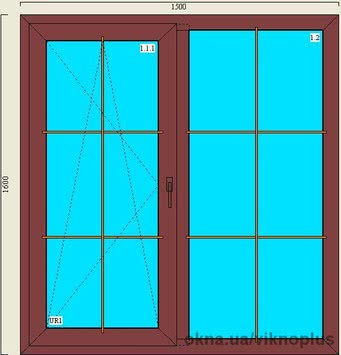 енергоефективне вікно серії REVOLUTION 1500 * 1 600