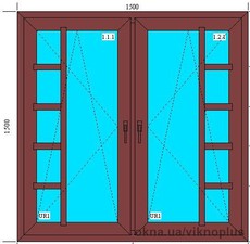 Теплое и дизайнерское окно 1500*1500