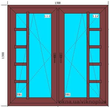 Тепле і дизайнерське вікно 1500 * 1500
