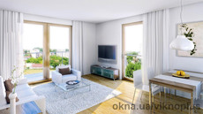 Тёплая наклонно-раздвижная система 2100*2100