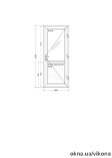 Двері металопластикові 800*2000