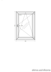 Вікно металопластикове 800 * 1400