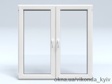 Окна из профильной системы Виконда Термо размером 1300х1400, рекомендовано на кухню
