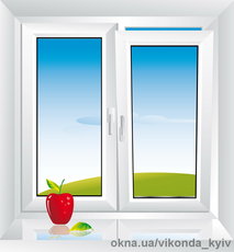 Металлопластиковые окна Виконда размером 1300х1400