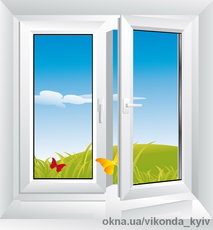 Металлопластиковые конструкции размером 1300х1400 из пятикамерной профильной системы Виконда Термо