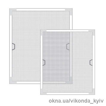 Белая москитная сетка для окна Киев 589х1318