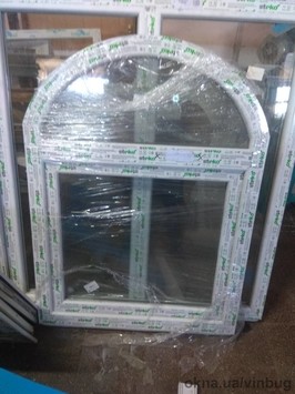 Металопластикове вікно арочне 870х1170 мм
