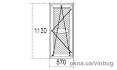 Металопластикове вікно 570х1130 мм