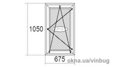 Металопластикове вікно 675х1050 мм