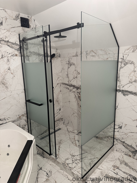 Стекляная душовая перегородка