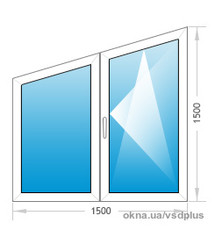 Трапецевидное пластиковое окно