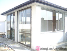 Алюминиевые раздвижные конструкции для беседок 2000х2300