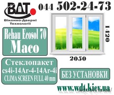 Окно трех-створчатое в 464 серию Rehau Ecosol 70