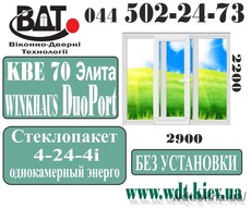 Балконная наклонно-сдвижная дверь, система КВЕ Элита