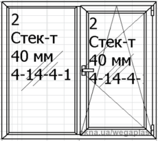 Окно 1400*1300 мм Рехау 70 с энергосберигающим стеклопакетом
