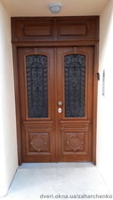 Дверь деревянняя входная (ольха) с формугой &mdash; Захарченко А.Г.