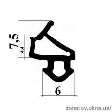 Уплотнитель для окон VEKA 7,5 мм