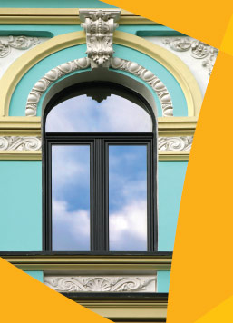Окна с использованием оконно-дверных систем Alumil и системы декоративных профилей Neoclassic