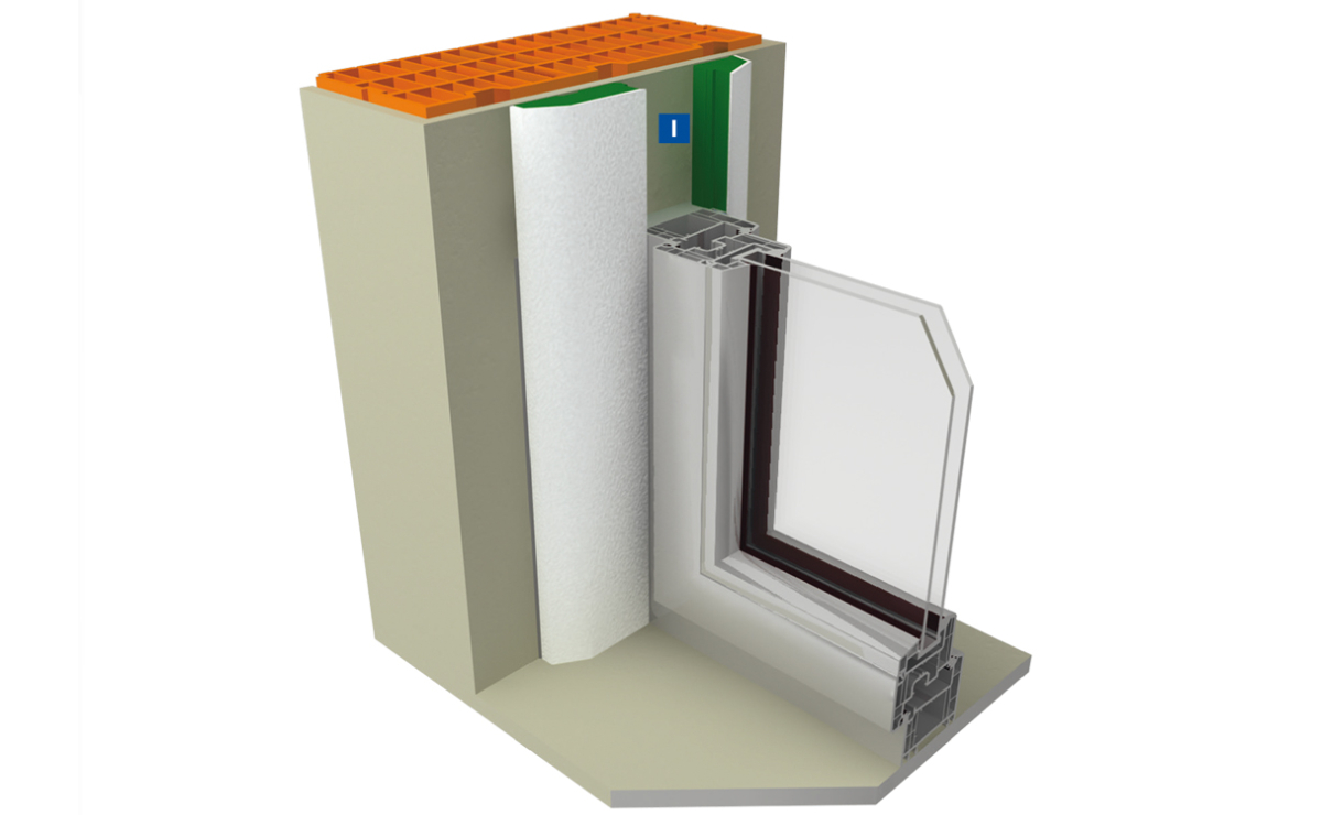 Внутрішній та зовнішній профіль з ізолятором Styrofoam, які наклеюються на стіну та вікно