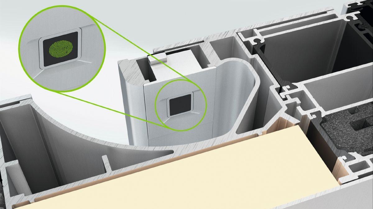 Versteckter Sensor im Türsystem Schüco AD UP Design Edition Gen2