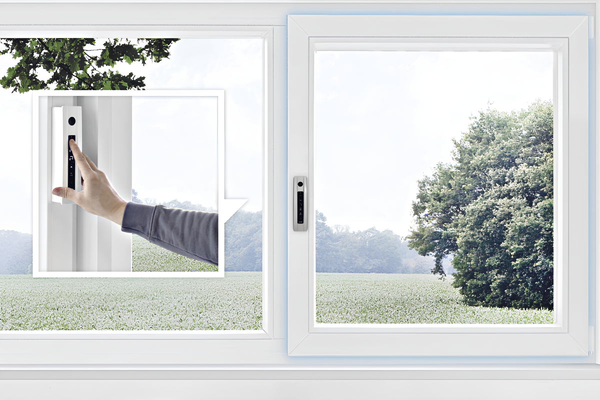 Паралельно зміщена стулка з розумною віконною ручкою