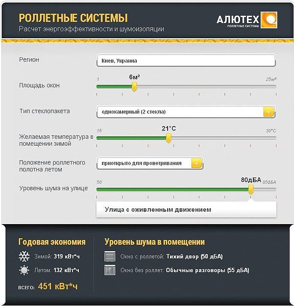 Калькулятор энергосбережения и шумоизоляции