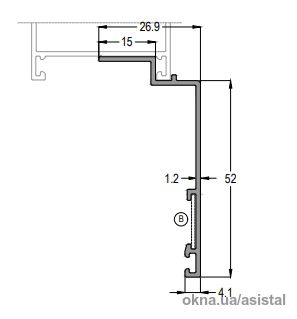 Новинка ассортимента: алюминиевый наличник, прямой 52 мм