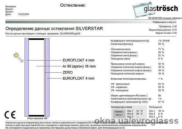 Внимание! Стеклопакет Silverstar Comfort!