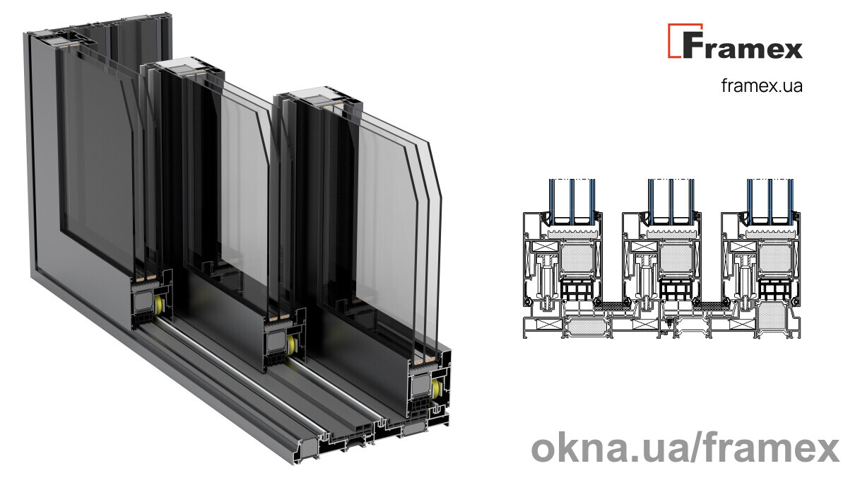 Framex HS180: новая трехрельсовая система для масштабных архитектурных решений