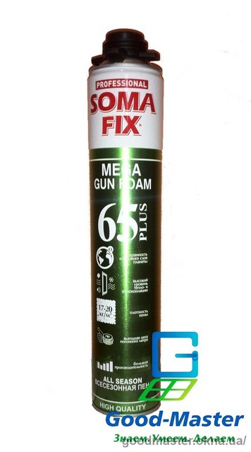 Снижена стоимость профессиональной монтажной пены Soma Fix 65 л Снижена стоимость профессиональной монтажной пены Soma Fix 65 л