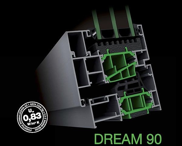 Новая разработка компании Mixall - профильная система Dream 90 из теплого алюминия.