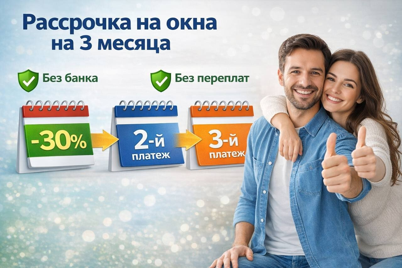 Рассрочка на окна на 3 месяца — без банка и без переплат! Кривой Рог