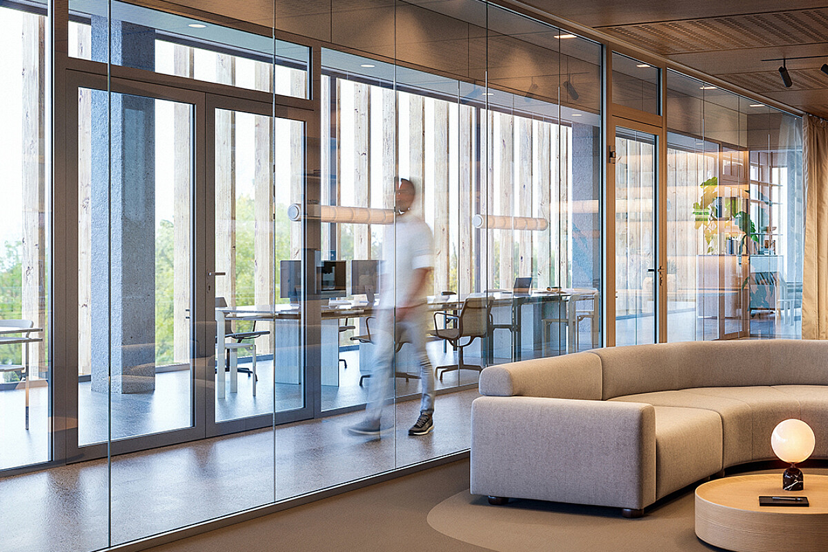 Aluprof presents a system for fire-rated glass partitions without mullions Aluprof presents a system for fire-rated glass partitions without mullions