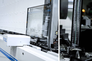 Automatic line for the production of insulating glass units with ultra-thin glass and warm edge Super Spacer ready to enter the European market