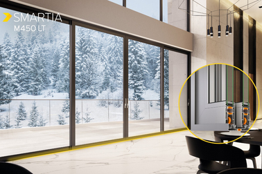 Alumil introduces a new version of the SMARTIA M450 LT sliding system with a low threshold