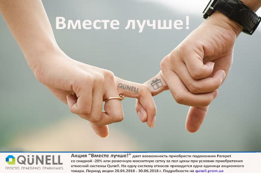 Подарки к откосной системе Qunell.