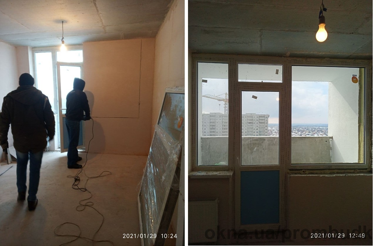 У ЖК "Одеський бульвар" ми засклили перегородку на балкон
