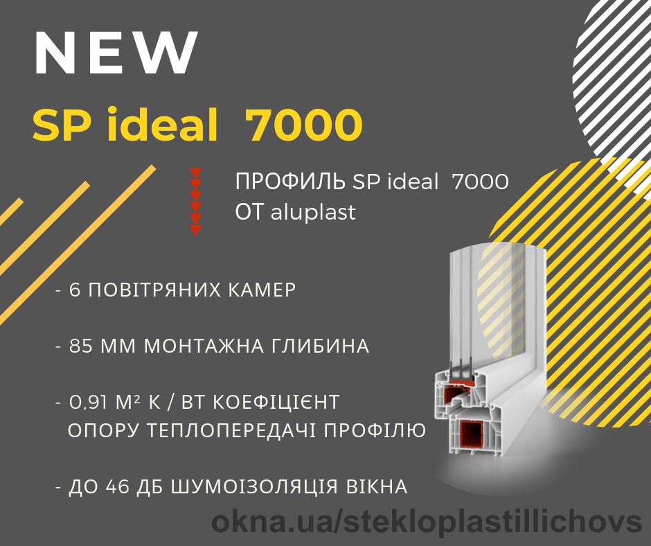 Новинка Stekloplast - вікна з профілю SP ideal 7000