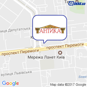 АНТИКА, ТД на мапі